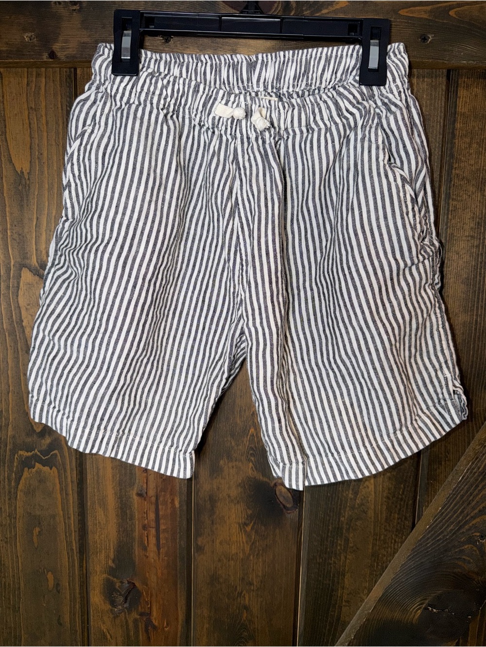 Alex Crane 100% Linen Striped Shorts